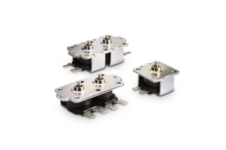 3 different magnetic solenoid components each with buttons